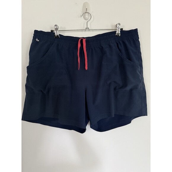 Columbia Performance Fishing Gear Womens XL Navy Blue Pull On Shorts W Drawstrin - Picture 1 of 5